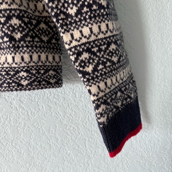 NWT Brooks Brothers Fair Isle Merino Cropped Open Cardigan New - Picture 6 of 10